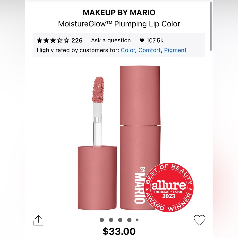Makeup by Mario MoistureGlow Plumping Lip Color in Soft Blush